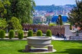 Cityscape of Prague from the Paradise Garden in a Royal Castle complex Royalty Free Stock Photo